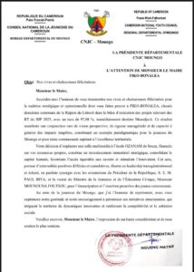 FIKO-BONALEA : Le CNJC salue l’excellence managériale du Maire Ernest Mpocko.
