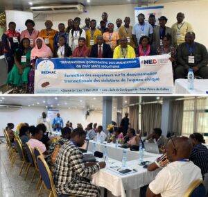 Douala : des enquêteurs formés à la documentation transnationale des violations de l’espace civique.